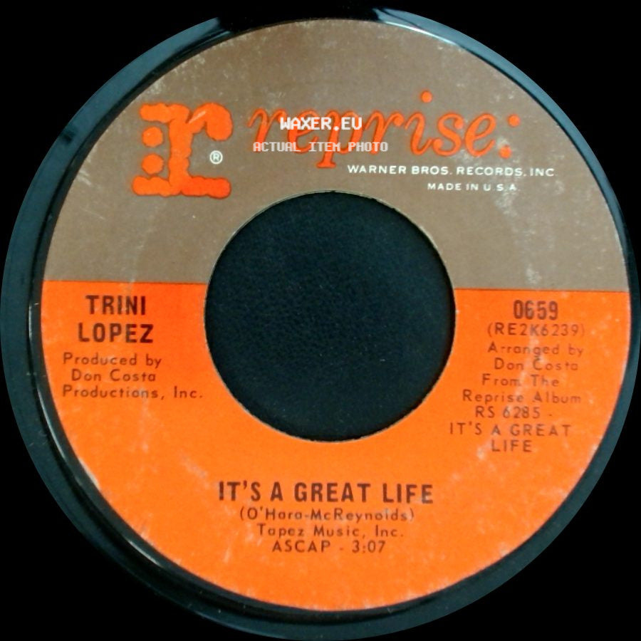 Trini Lopez - It's A Great Life / Sally Was A Good Old Girl side A