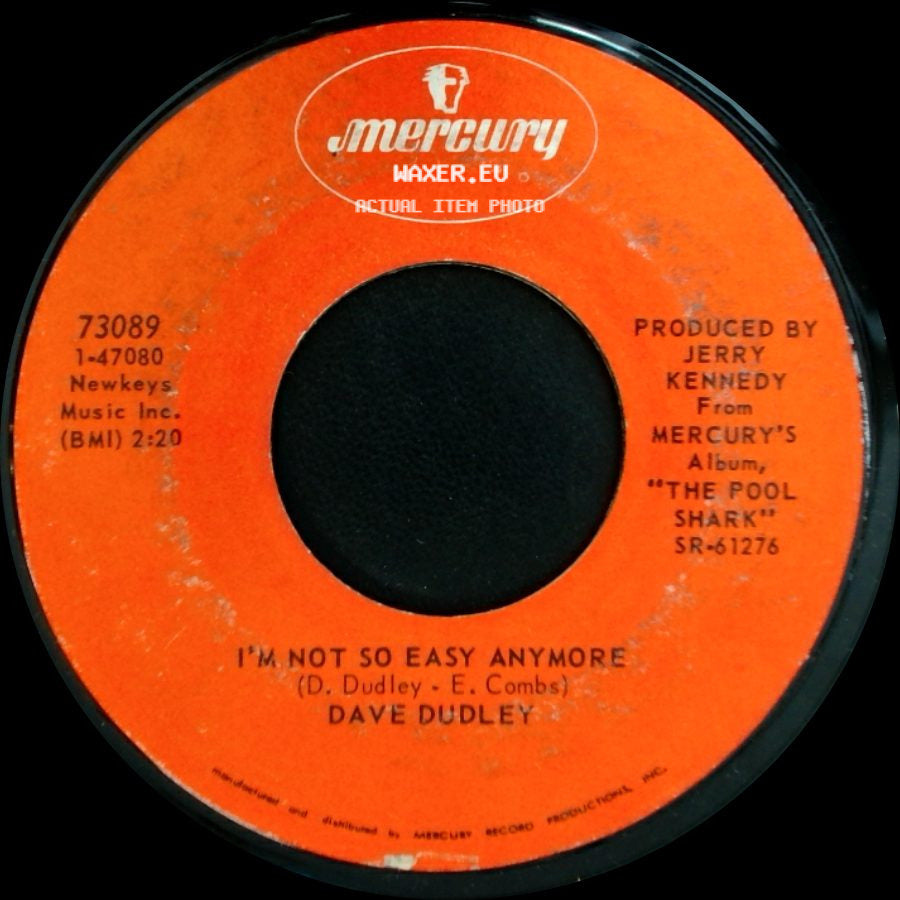 Dave Dudley - I'm Not So Easy Anymore / This Night (Ain't Fit For Nothing But Drinking) side A