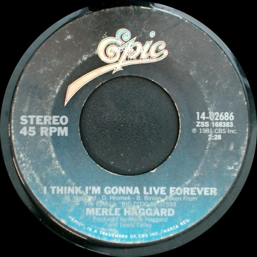 Merle Haggard - Big City / I Think I'm Gonna Live Forever side B
