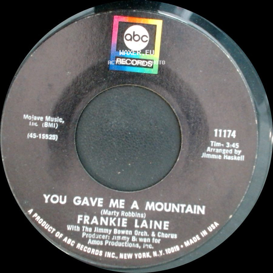 Frankie Laine - The Secret Of Happiness / You Gave Me A Mountain side B
