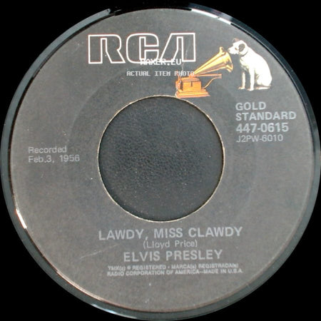 Elvis Presley - Shake, Rattle And Roll / Lawdy, Miss Clawdy side B