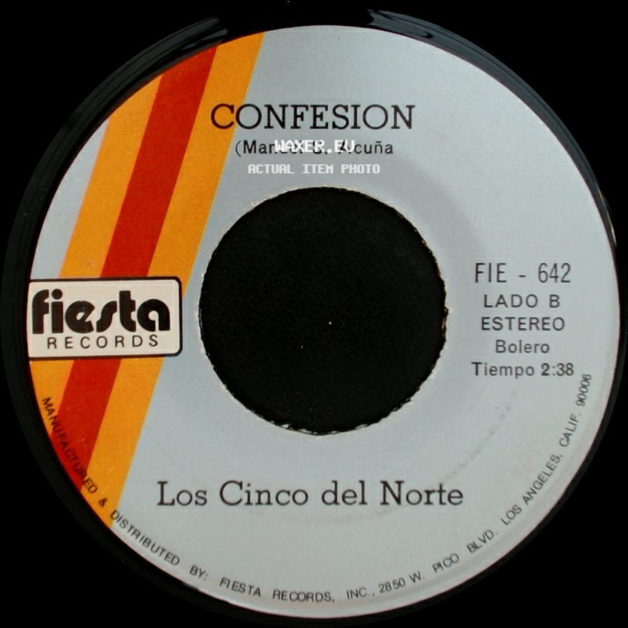 Los Cinco Del Norte - Pinta Tu Raya / Confesion side B