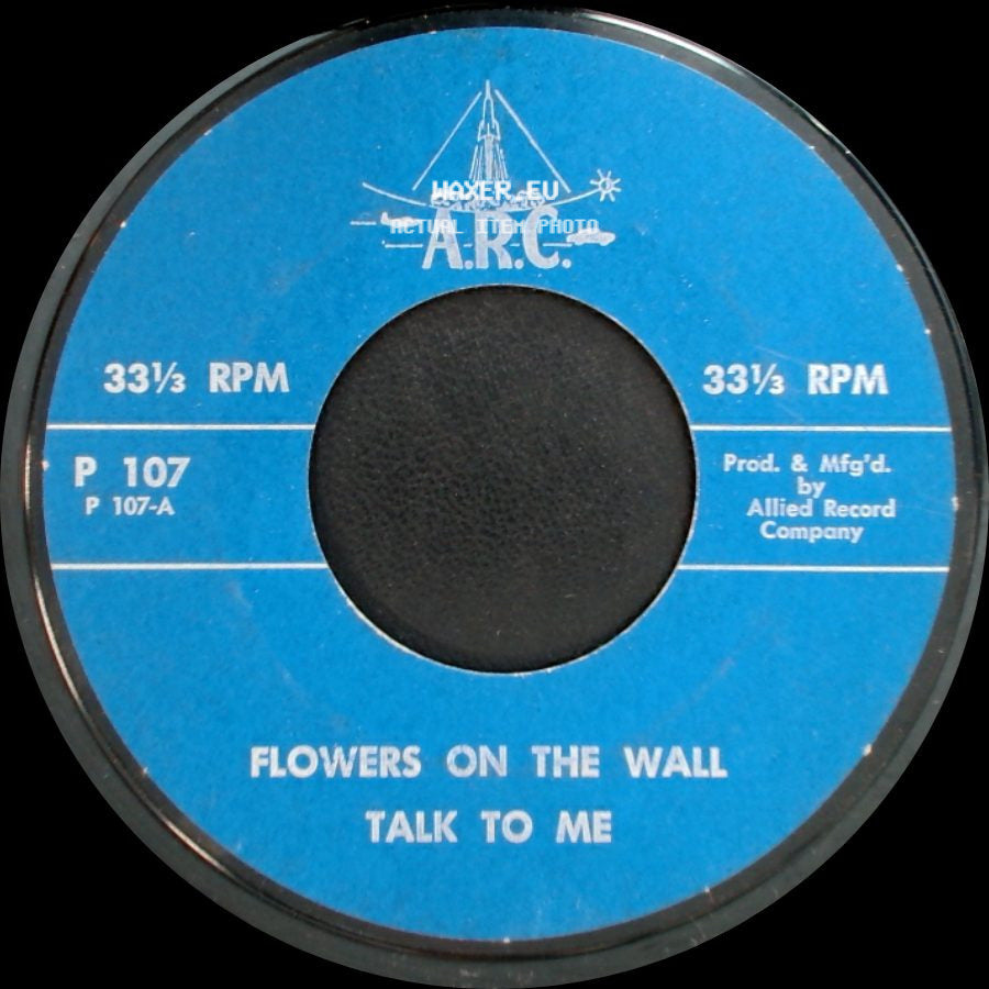 Unknown Artist - Flowers On The Wall Talk To Me / It's All In The Game / Moon River side A