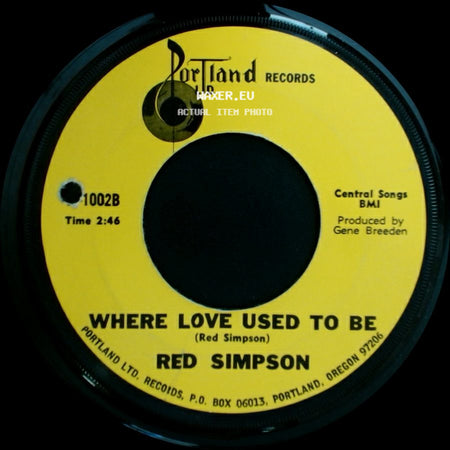 Red Simpson - Where Love Used To Be / I'm A Truck side A