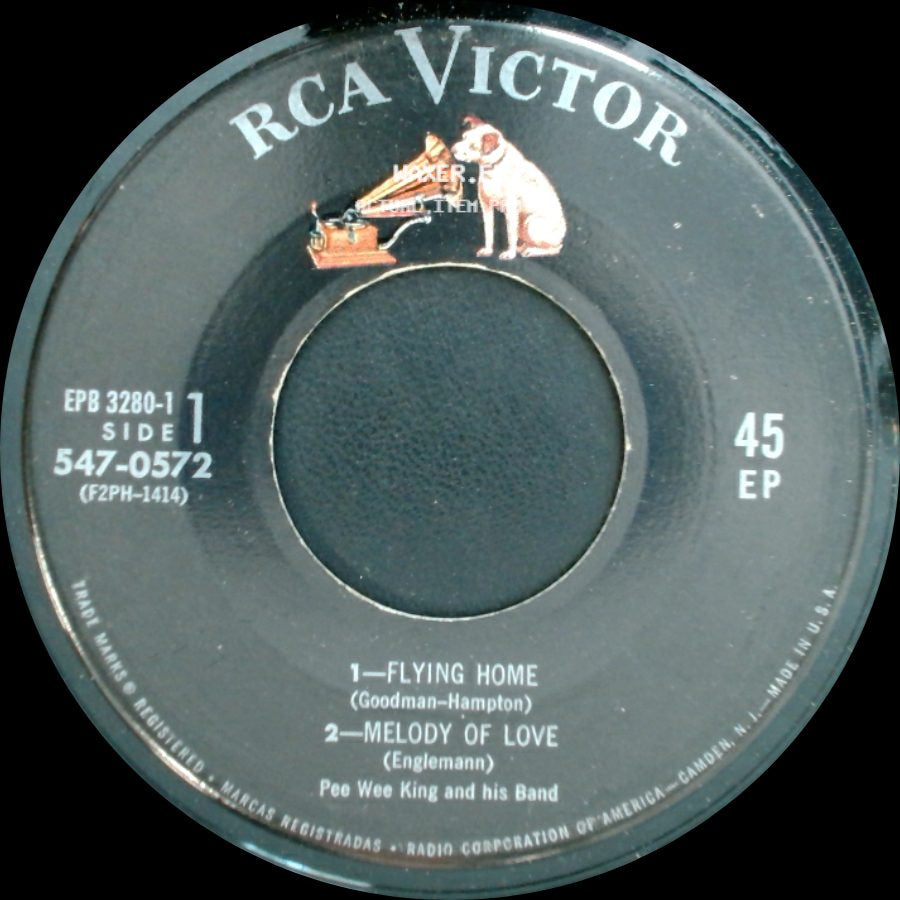 Pee Wee King And His Band - 1 - Flying Home / 2 - Melody Of Love / Farewell Blues / Dragnet side A