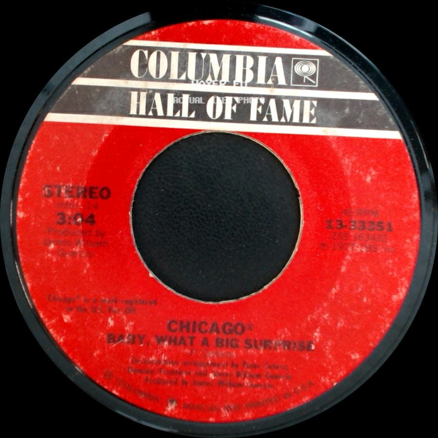 Chicago - Baby, What A Big Surprise / If You Leave Me Now side A