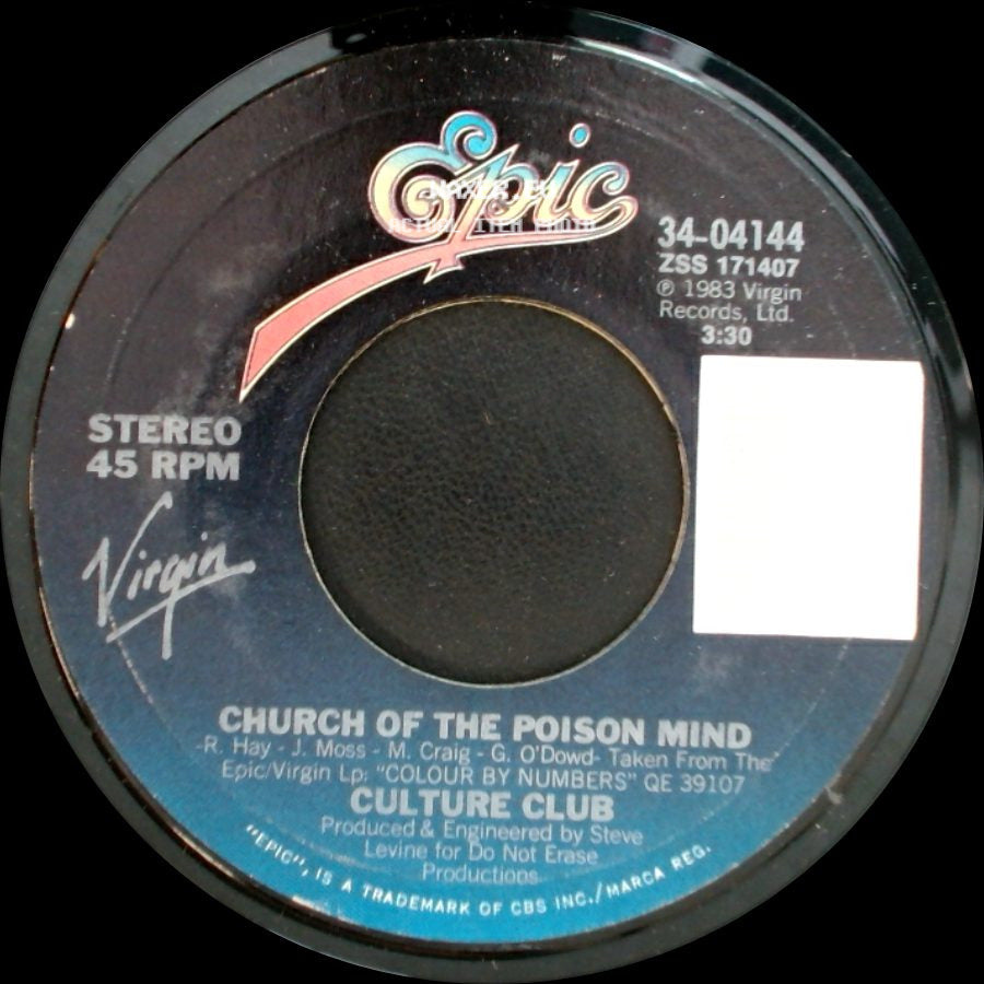 Culture Club - Church Of The Poison Mind / Mystery Boy side A