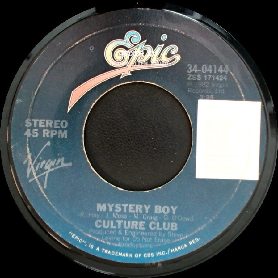 Culture Club - Church Of The Poison Mind / Mystery Boy side B