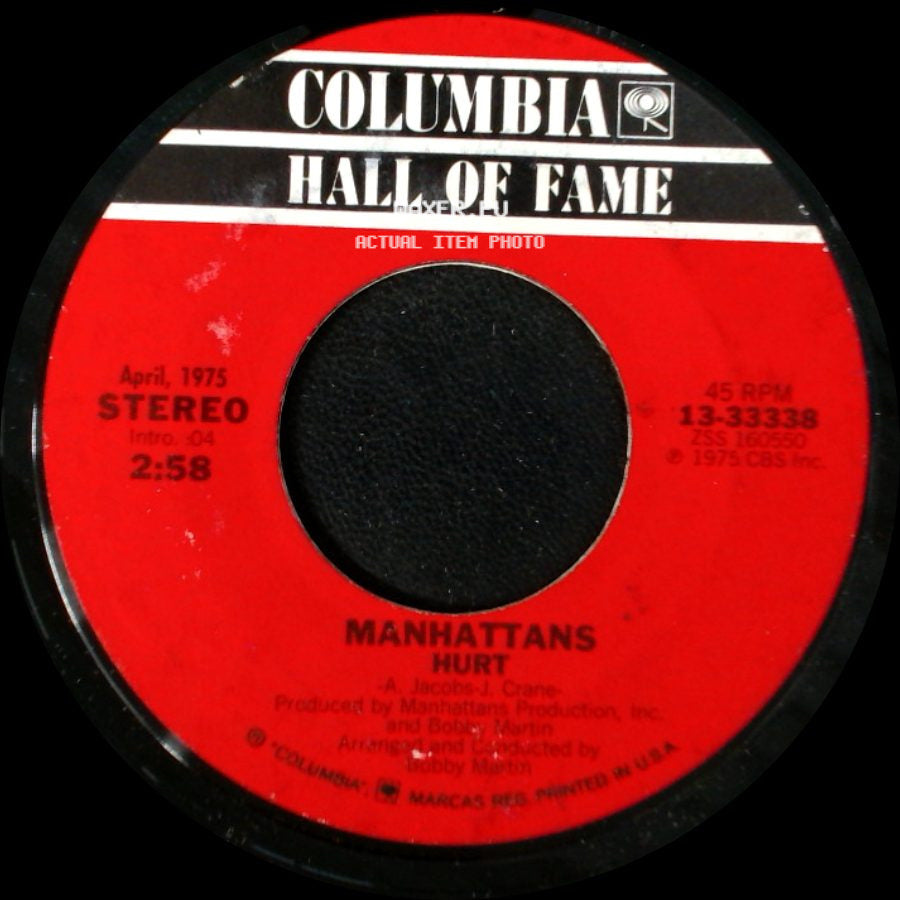 Manhattans - Hurt / Kiss And Say Goodbye side A