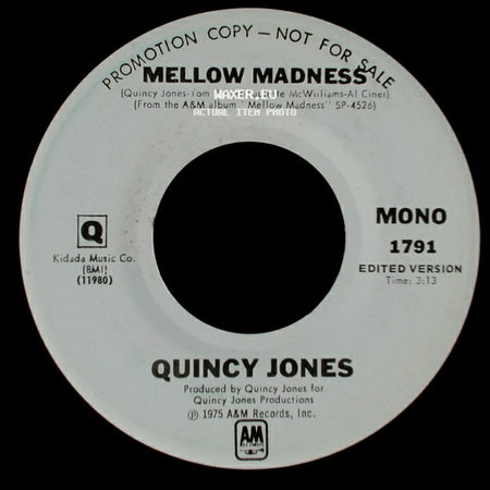 Quincy Jones - Mellow Madness / Mellow Madness side A