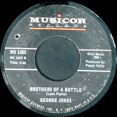 George Jones - Sometimes You Just Can't Win / Brothers Of A Bottle side B