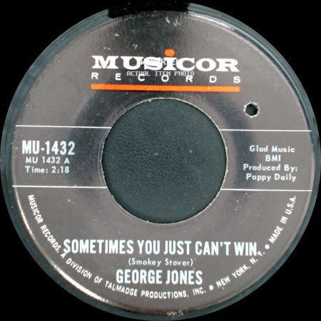 George Jones - Brothers Of A Bottle / Sometimes You Just Can't Win side B