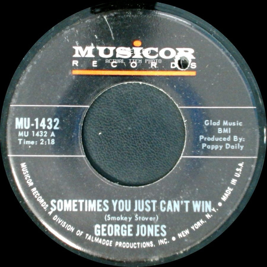 George Jones - Sometimes You Just Can't Win / Brothers Of A Bottle side A