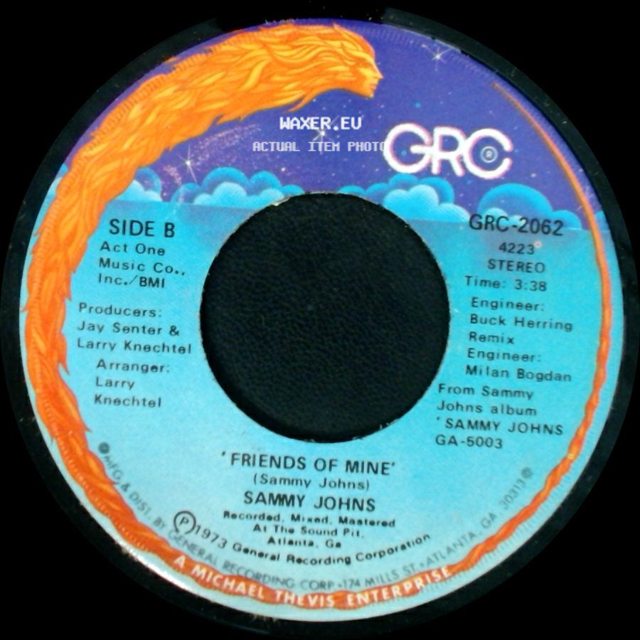 Sammy Johns - Rag Doll / Friends Of Mine side B