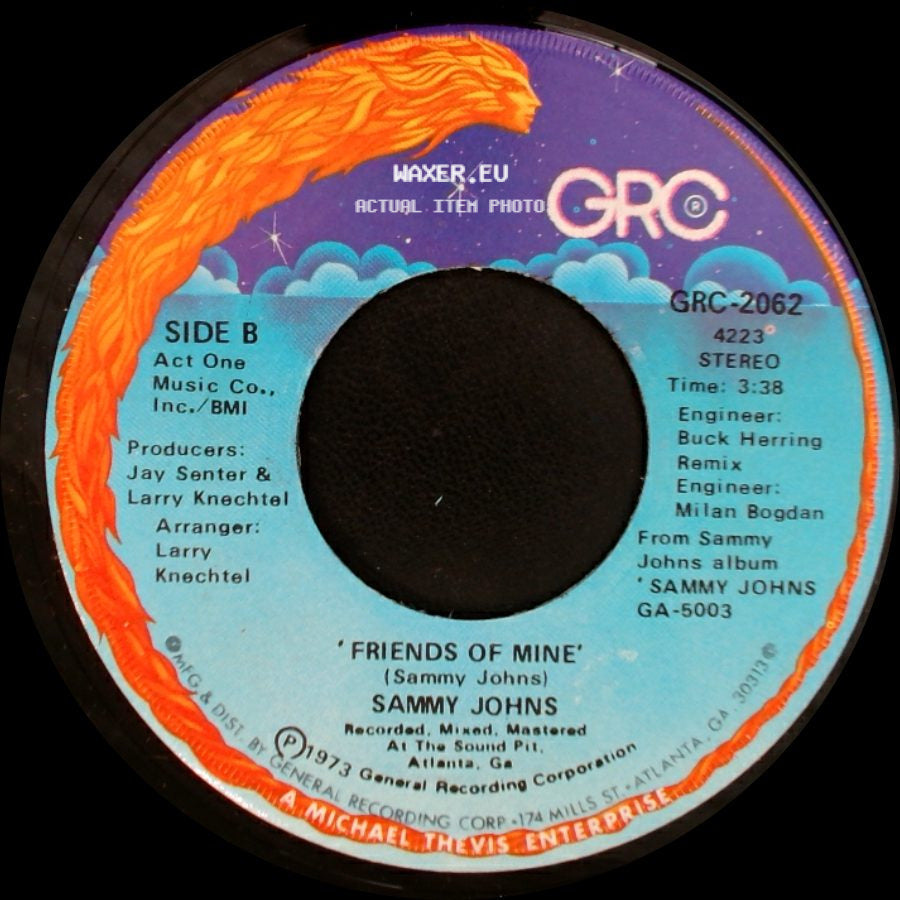 Sammy Johns - Rag Doll / Friends Of Mine side B
