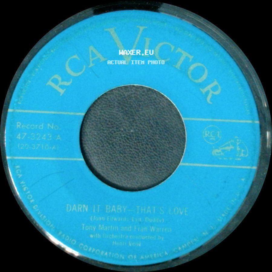 Tony Martin And Fran Warren - That We Is Me And You / Darn It Baby - That's Love side B