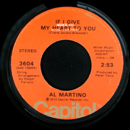 Al Martino - Hey Mama / If I Give My Heart To You side B