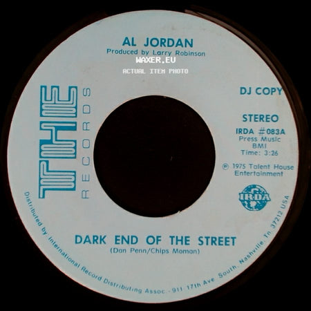 Al Jordan - Dark End Of The Street / Dark End Of The Street side B