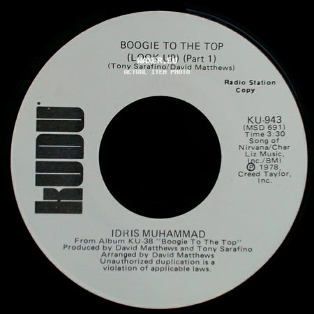 Idris Muhammad - Boogie To The Top (Look Up) (Part 1) / Boogie To The Top (Look Up) (Part 1) side B