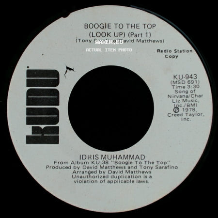 Idris Muhammad - Boogie To The Top (Look Up) (Part 1) / Boogie To The Top (Look Up) (Part 1) side A