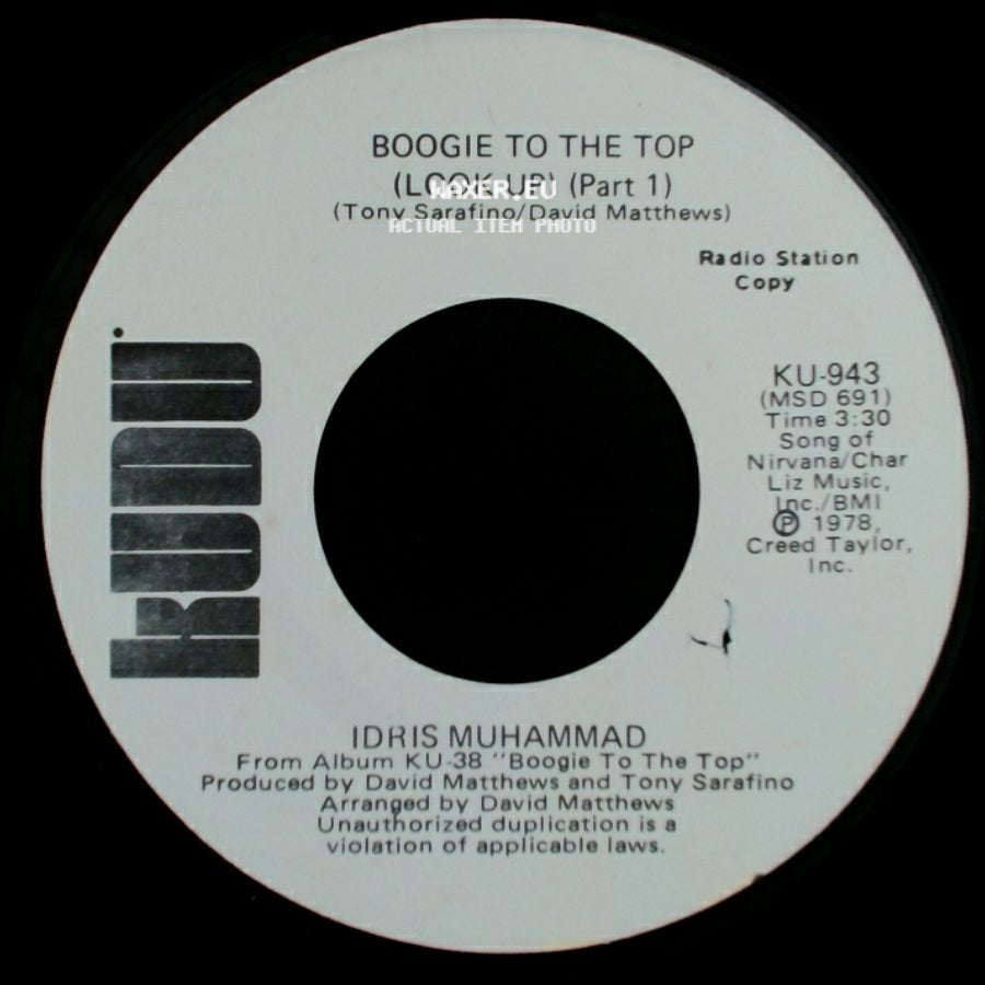 Idris Muhammad - Boogie To The Top (Look Up) (Part 1) / Boogie To The Top (Look Up) (Part 1) side A