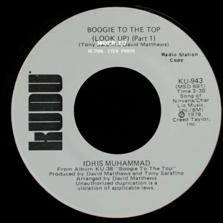 Idris Muhammad - Boogie To The Top (Look Up) (Part 1) / Boogie To The Top (Look Up) (Part 1) side B