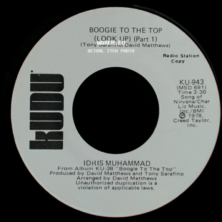 Idris Muhammad - Boogie To The Top (Look Up) (Part 1) / Boogie To The Top (Look Up) (Part 1) side B