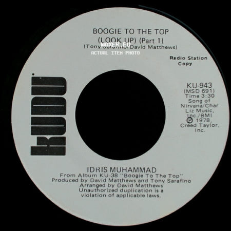 Idris Muhammad - Boogie To The Top (Look Up) (Part 1) / Boogie To The Top (Look Up) (Part 1) side B