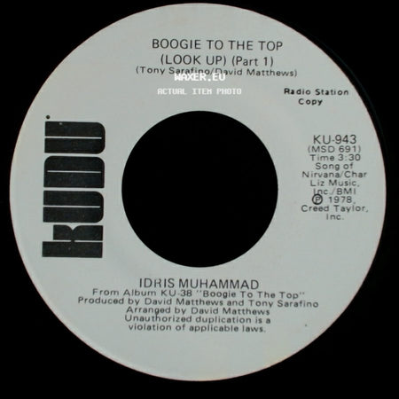 Idris Muhammad - Boogie To The Top (Look Up) (Part 1) / Boogie To The Top (Look Up) (Part 1) side B