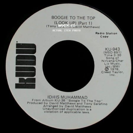 Idris Muhammad - Boogie To The Top (Look Up) (Part 1) / Boogie To The Top (Look Up) (Part 1) side A