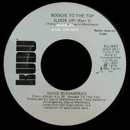 Idris Muhammad - Boogie To The Top (Look Up) (Part 1) / Boogie To The Top (Look Up) (Part 1) side A