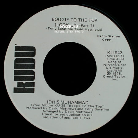 Idris Muhammad - Boogie To The Top (Look Up) (Part 1) / Boogie To The Top (Look Up) (Part 1) side B