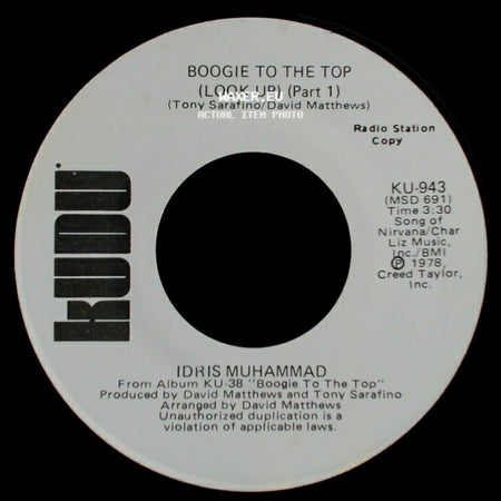 Idris Muhammad - Boogie To The Top (Look Up) (Part 1) / Boogie To The Top (Look Up) (Part 1) side B