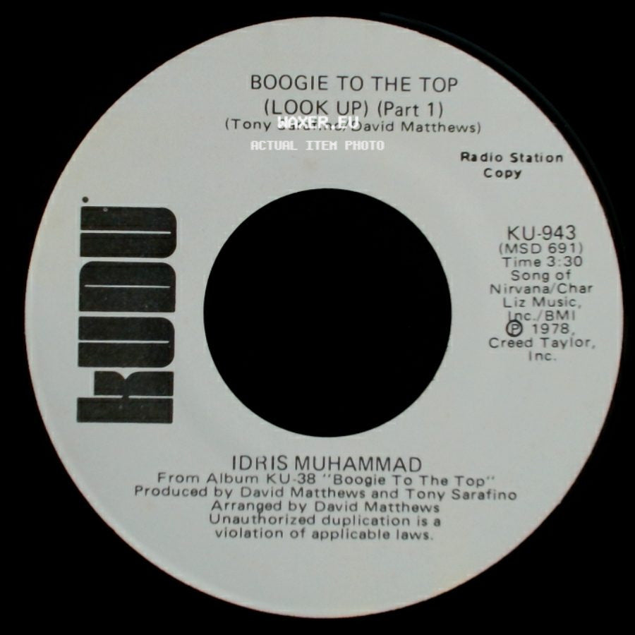 Idris Muhammad - Boogie To The Top (Look Up) (Part 1) / Boogie To The Top (Look Up) (Part 1) side B