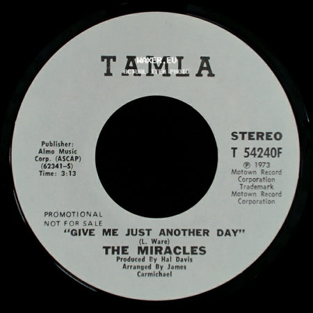 The Miracles - Give Me Just Another Day / Give Me Just Another Day side B