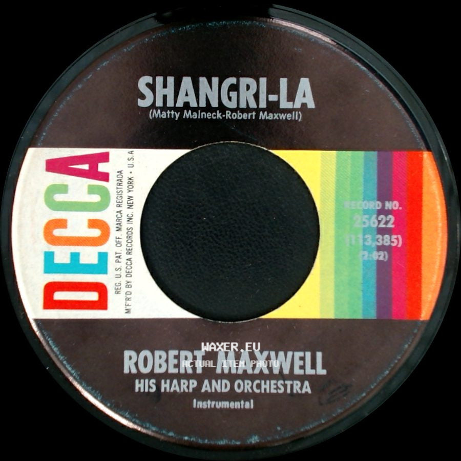 Robert Maxwell His Harp And Orchestra / Robert Maxwell - Shangri-La / That Old Black Magic side A