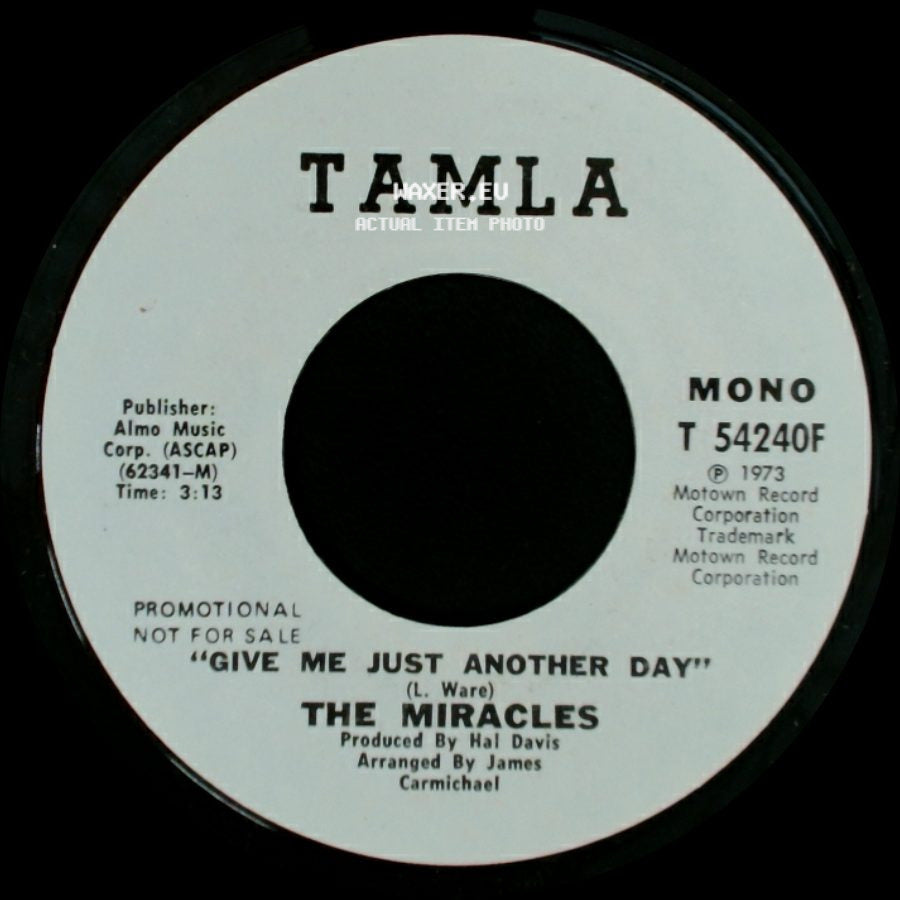 The Miracles - Give Me Just Another Day / Give Me Just Another Day side A