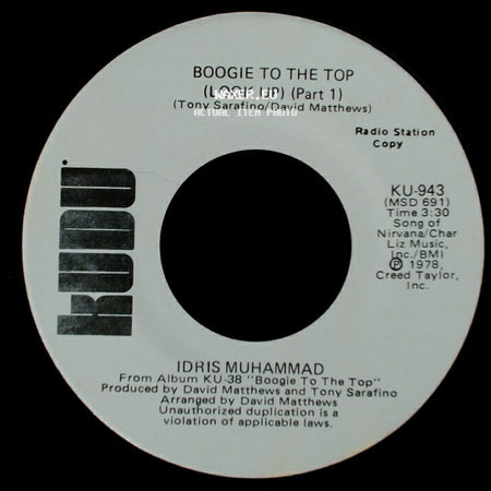 Idris Muhammad - Boogie To The Top (Look Up) (Part 1) / Boogie To The Top (Look Up) (Part 1) side B
