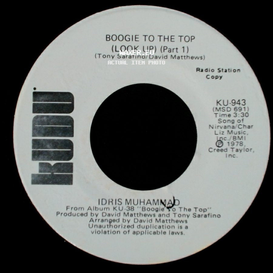 Idris Muhammad - Boogie To The Top (Look Up) (Part 1) / Boogie To The Top (Look Up) (Part 1) side A