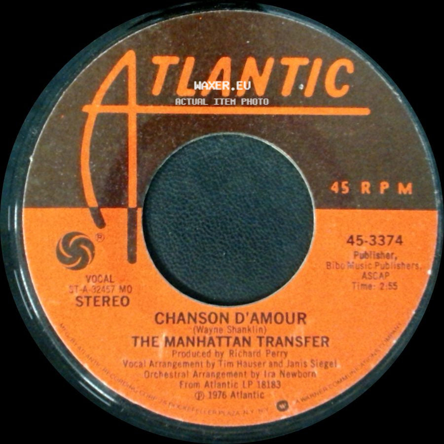 The Manhattan Transfer - Chanson D'amour / Popsicle Toes side A