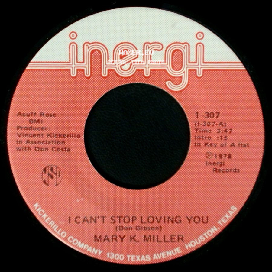 Mary K. Miller - I Can't Stop Loving You / Let Me Go Lover side A