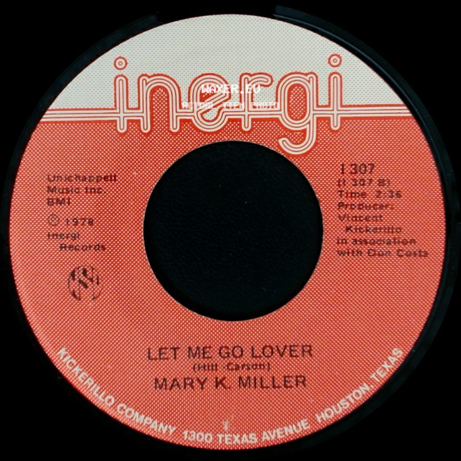 Mary K. Miller - I Can't Stop Loving You / Let Me Go Lover side B