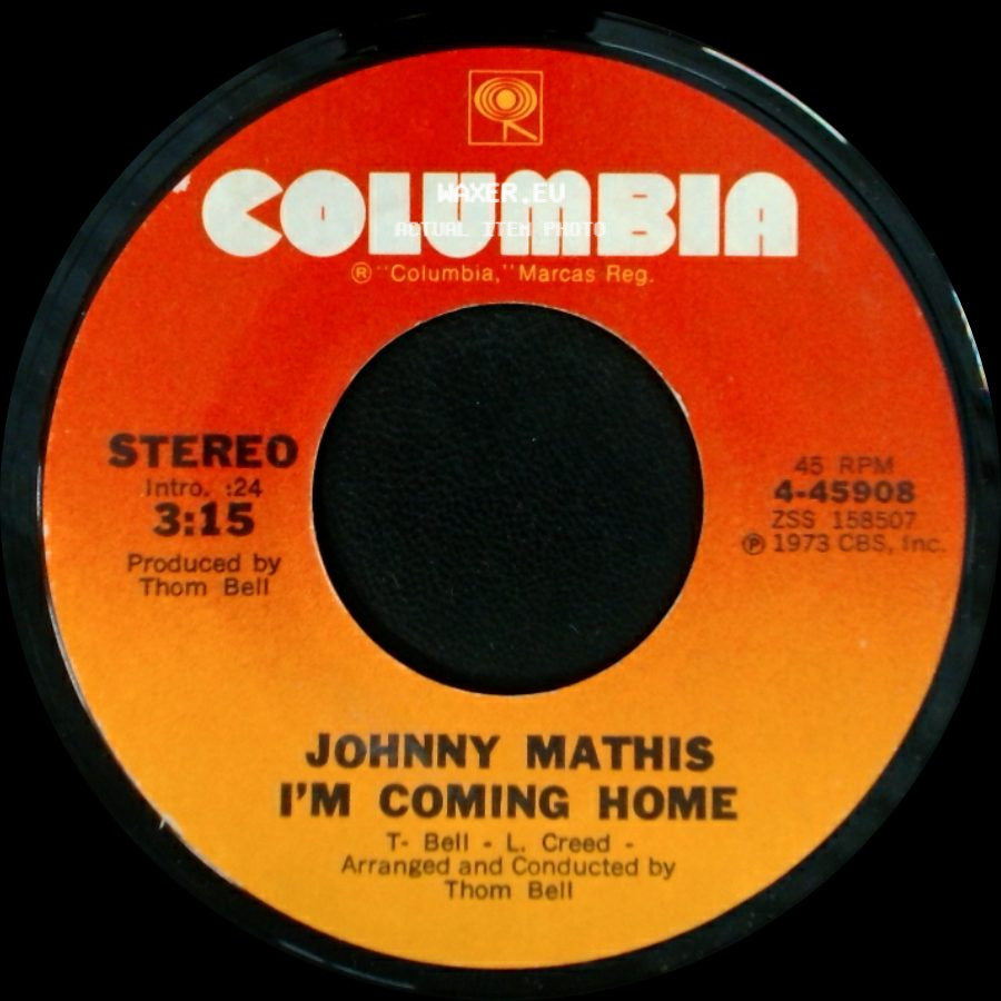 Johnny Mathis - Stop Look And Listen To Your Heart / I'm Coming Home side B