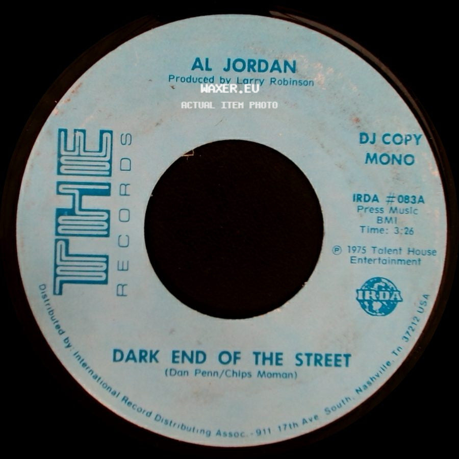 Al Jordan - Dark End Of The Street / Dark End Of The Street side B