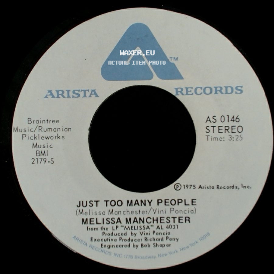 Melissa Manchester - This Lady's Not Home / Just Too Many People side B