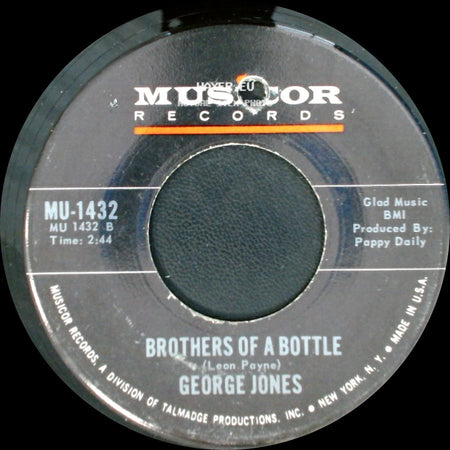 George Jones - Sometimes You Just Can't Win / Brothers Of A Bottle side B