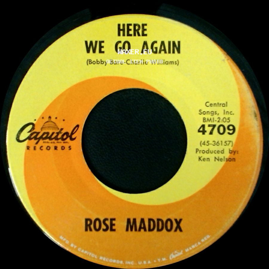 Rose Maddox - Fool Me Again / Here We Go Again side B