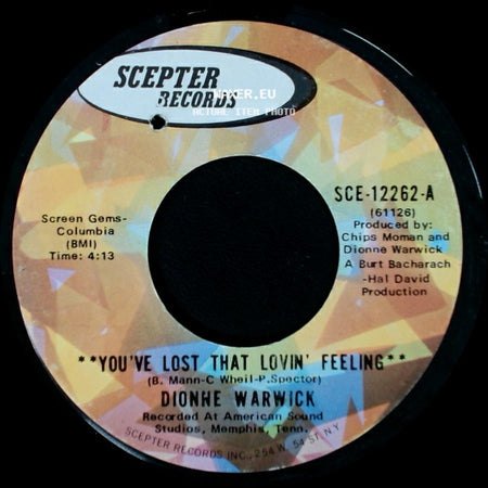 Dionne Warwick - Window Wishing / You've Lost That Lovin' Feeling side B