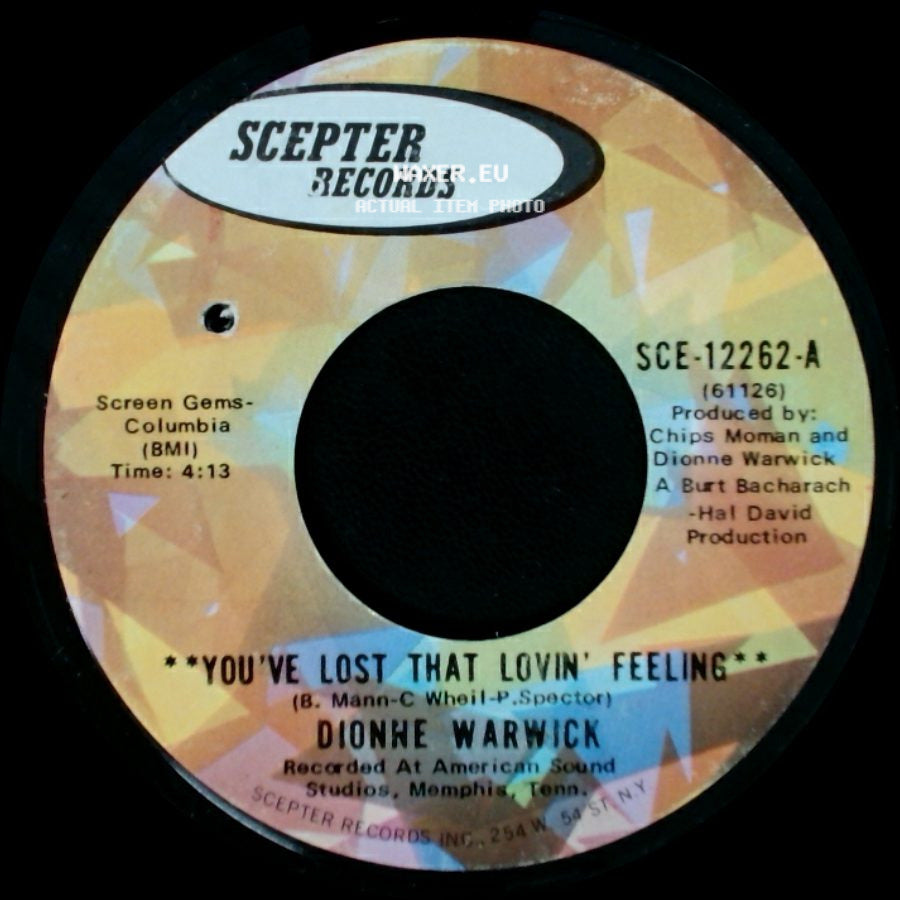 Dionne Warwick - You've Lost That Lovin' Feeling / Window Wishing side A