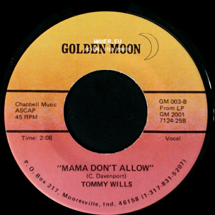 Tommy Wills - "Mama Don't Allow" / Cotton Eyed Joe side A